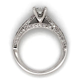 14K White Gold Engagement Ring w/ 0.50ct Princess Cut Diamond